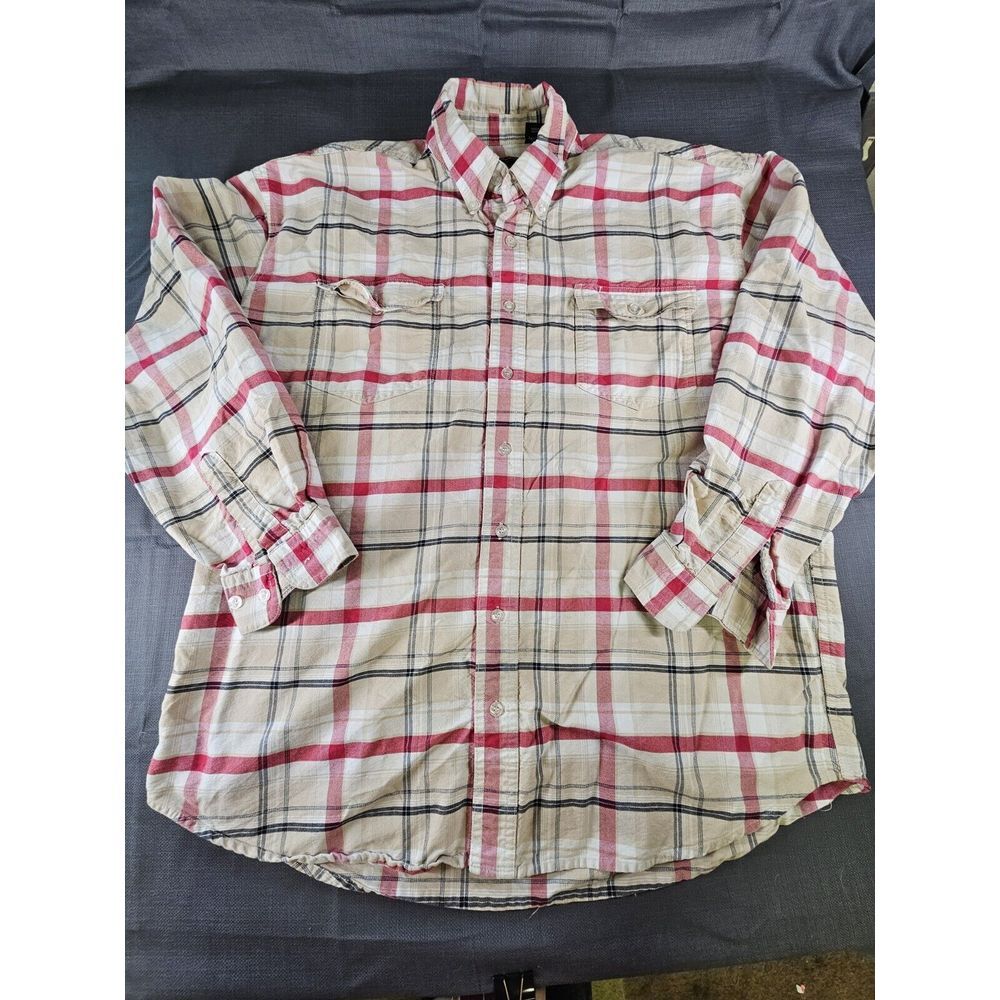 Roper plaid Thick Cotton Button‎ Down long sleeve pockets shirt Size XL